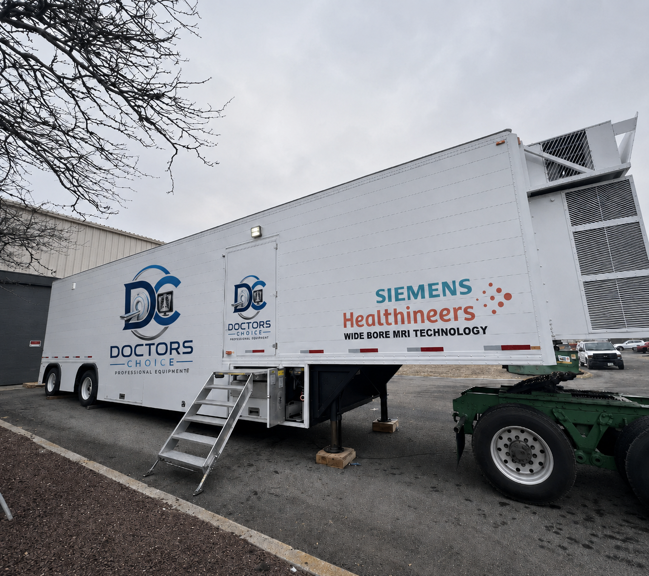 Doctors Choice mobile MRI rental trailer